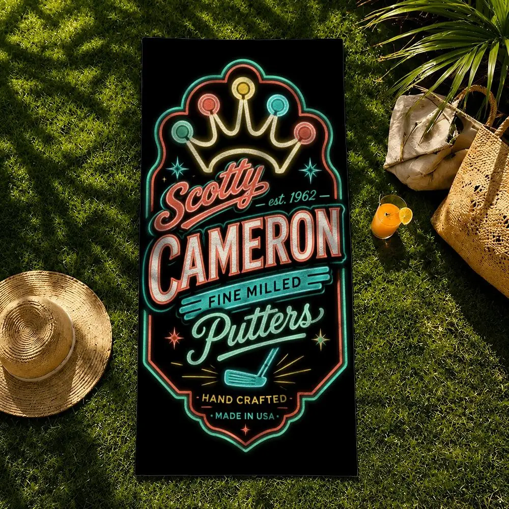 Marke Scotty Cameron Towel Handtuch, Strandtuch, schnell trocknendes, saugfähiges Badetuch zum Schwimmen, für Fitness, Camping, Outdoor-Aktivitäten – Detail 14