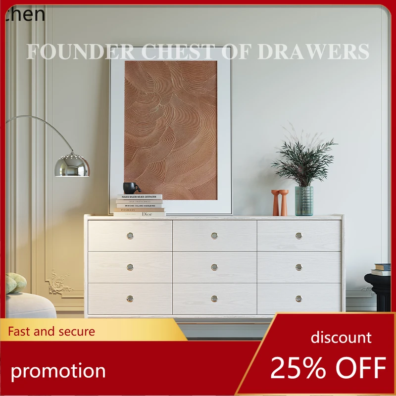 

HT solid wood bucket storage six bucket storage wall drawer cabinet