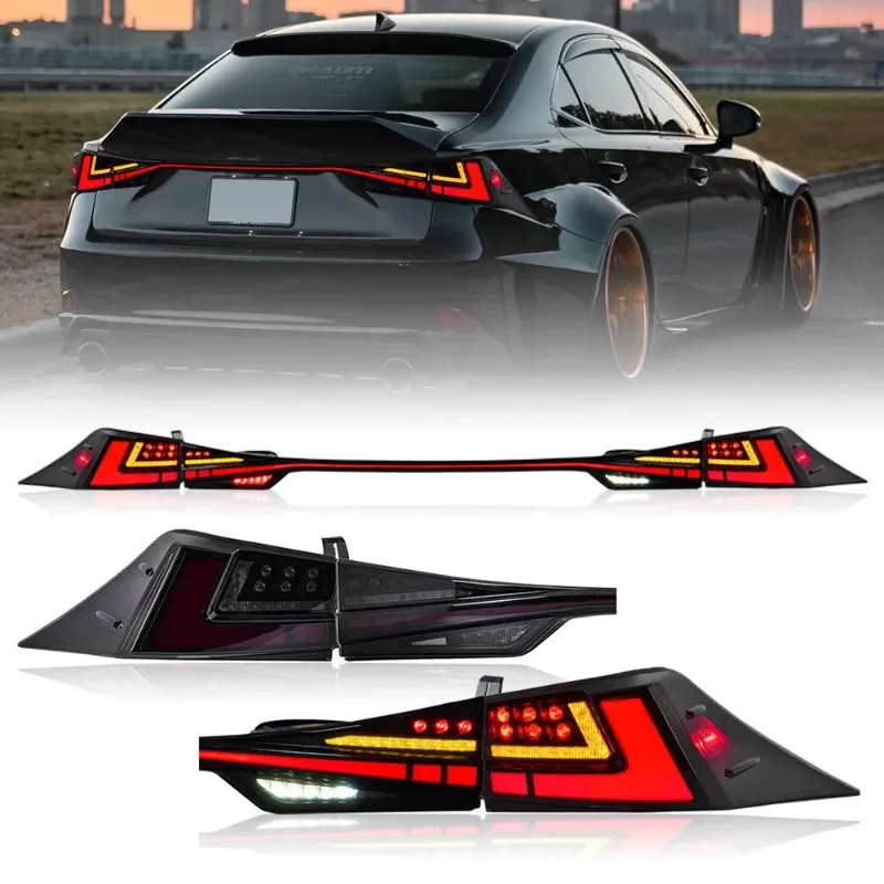 

For Lexus IS250 IS300 IS350 2014-2020 LED Tail Lights Pair with Sequential Turn Signal