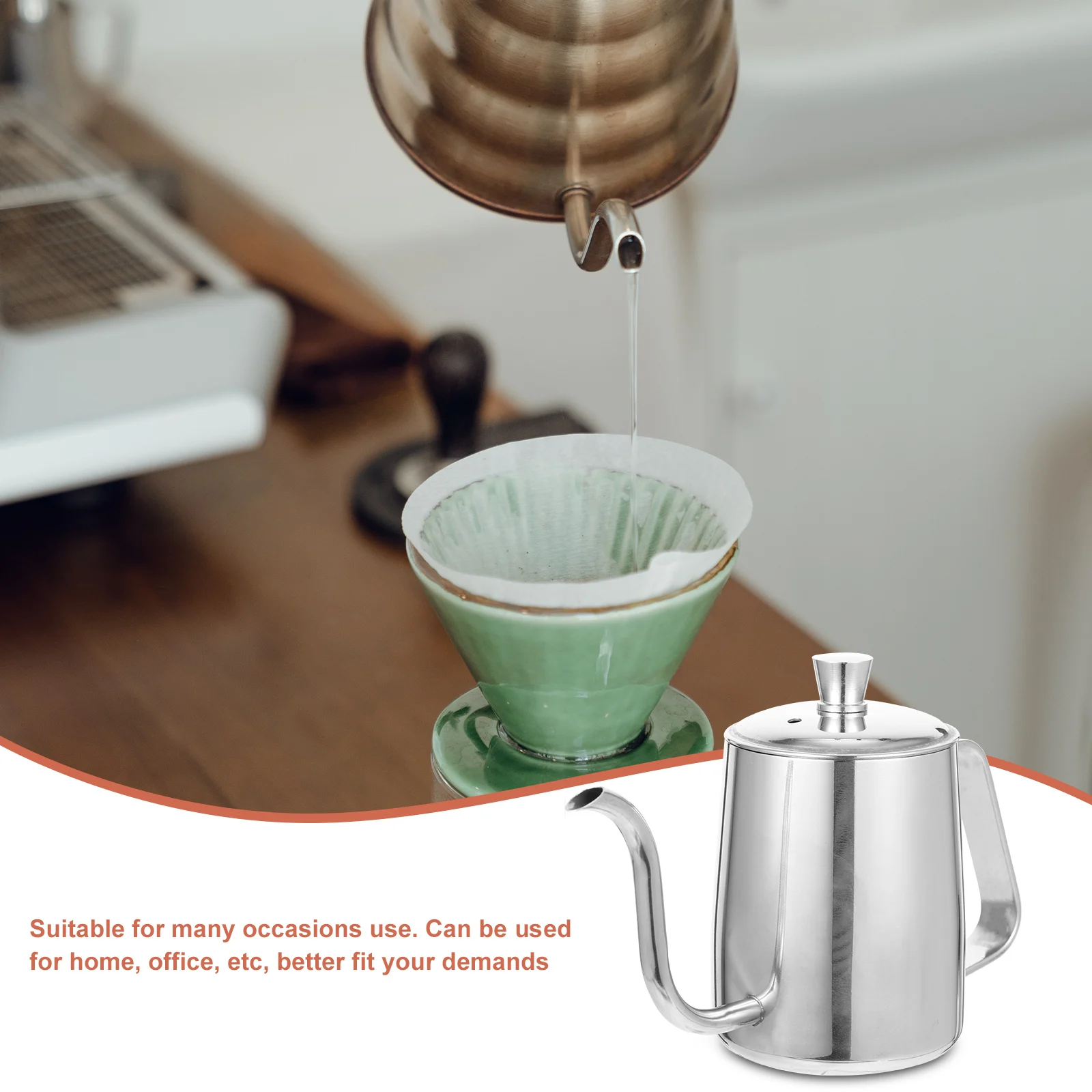 

Coffee Pot Small Stovetop Teapot with Ergonomic Handle Kettles Stainless Water for Steel