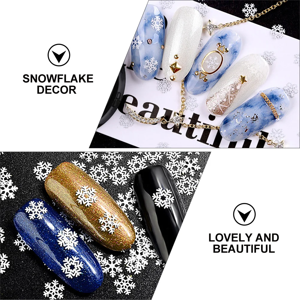 สติกเกอร์ติดเล็บลายเกล็ดหิมะ 3 กล่อง ประดับเล็บวิ้งๆ สำหรับงานปาร์ตี้วันหยุด คริสต์มาส งานแต่งงาน ตกแต่งเล็บด้วยกลิตเตอร์