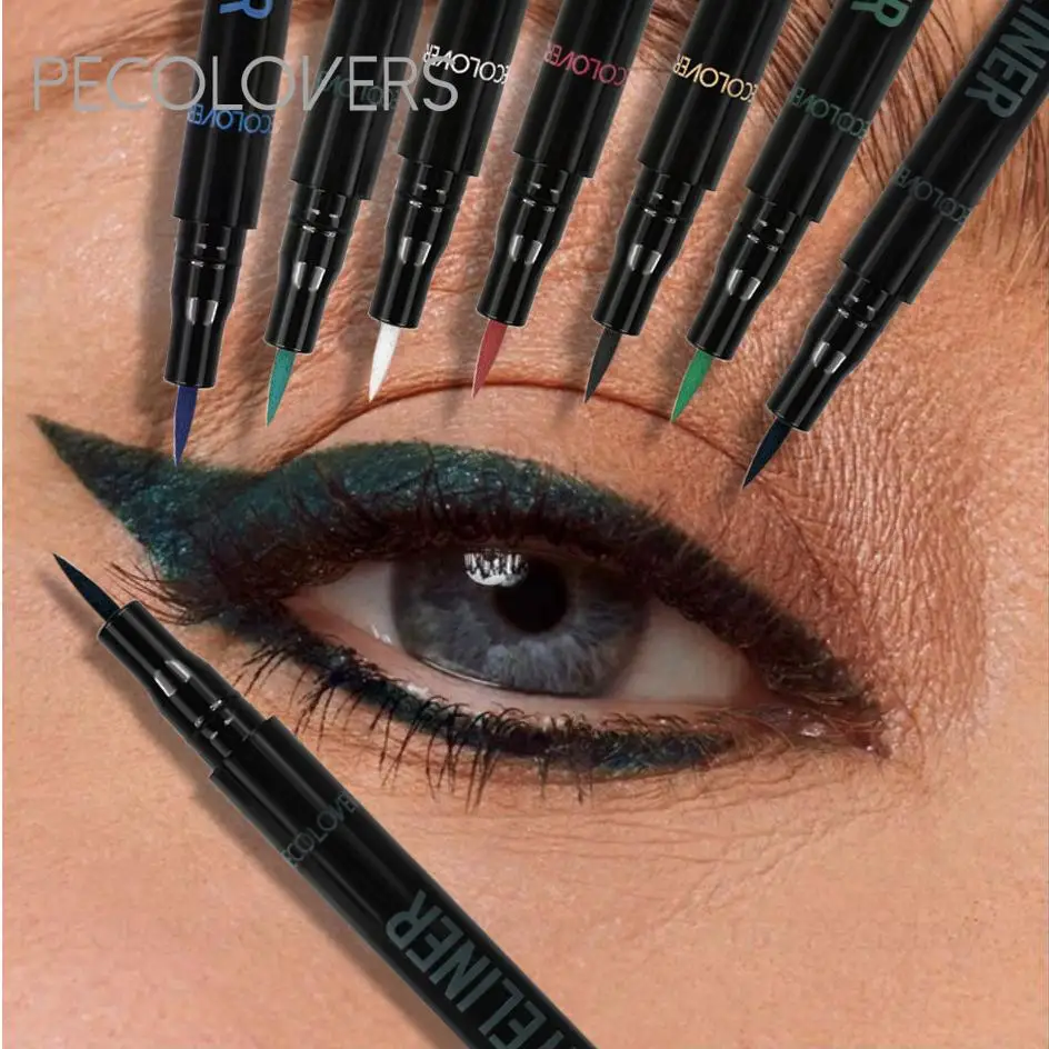 Eyeliner liquidi colorati resistenti al sudore, ad asciugatura rapida e a lunga durata, ideali per il trucco di tutti i giorni e per le feste._voghion.com