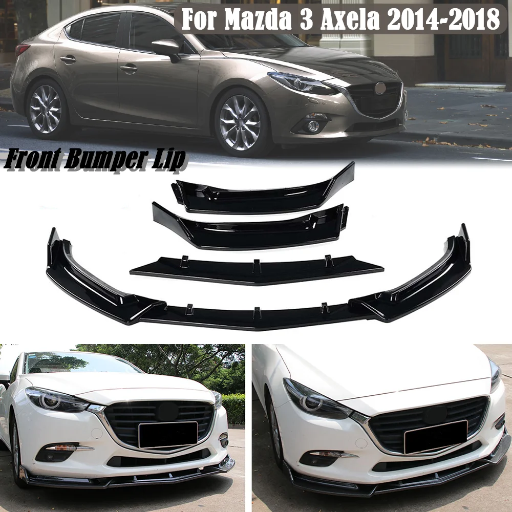 

3 шт., сплиттер для переднего бампера Mazda 3 Axela 2014 2015 2016 2017 2018