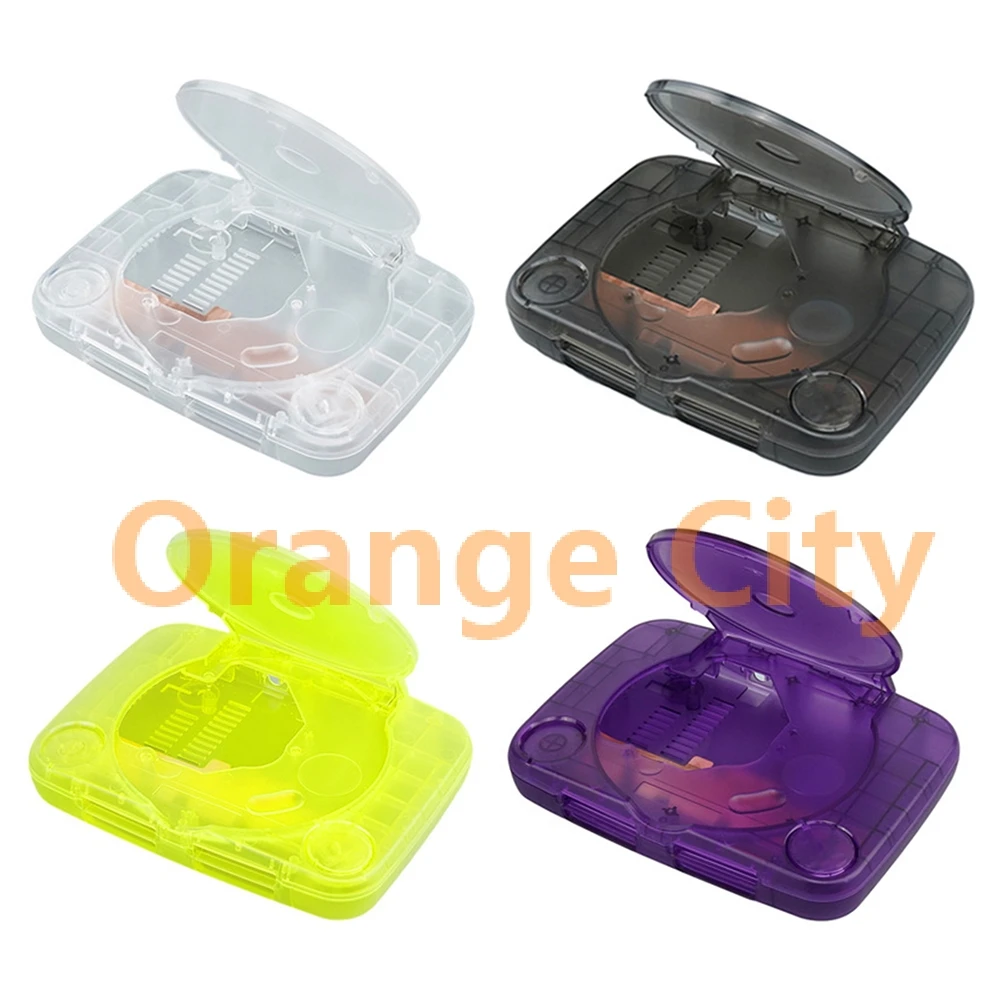 مجموعة واحدة من غلاف الإسكان الكامل لجهاز PS1 مع مسامير زر لوحدة التحكم في الألعاب بأربعة ألوان