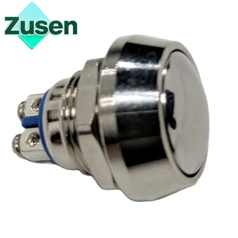 Zusen 12 مللي متر (ZS12B-10/N) 1NO قبة رئيس لحظة مقاوم للماء مايكرو مفتاح بـزر دفع المسمار دبابيس IP65 #2