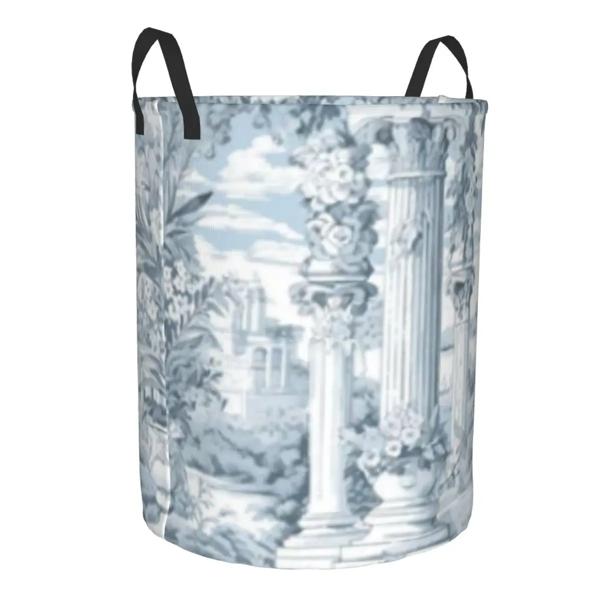 Ancient Pillar In A Garden Toile Waterproof Storage Bag Household Dirty Laundry Basket Folding Bucket Clothes Organizer