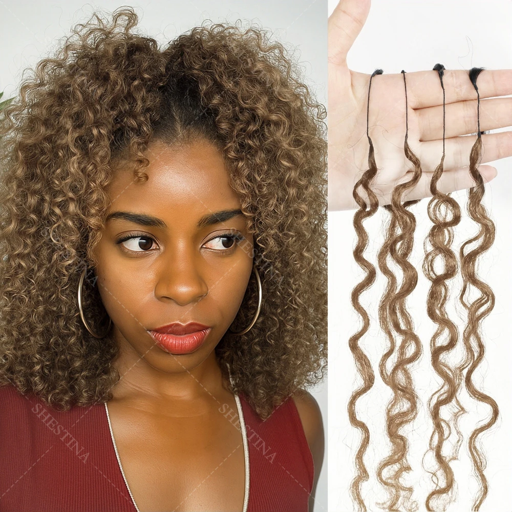 

# 27 Выделите афро-кудрявые вьющиеся вязанные крючком волосы, наращивание человеческих волос 12A, невидимые вьющиеся вьющиеся крючком волосы пикси с линией перьев для плетения кос