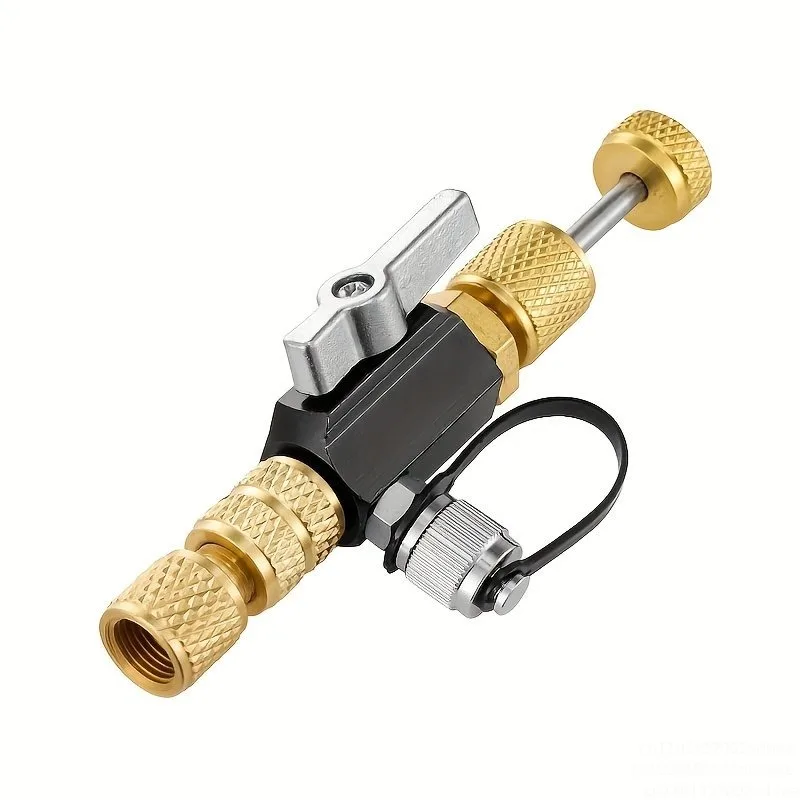 Air conditioner valve core removal tool 1/4 inch adapter, precision valve repair tool