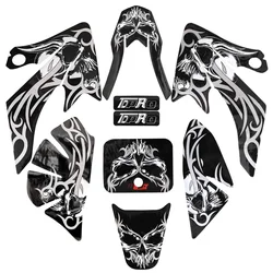 CRF50 XR50 Skull motorcycle Plastic Fender Fairing Body Sticker Decal Graphics Kit for  110cc 125cc SSR Taotao