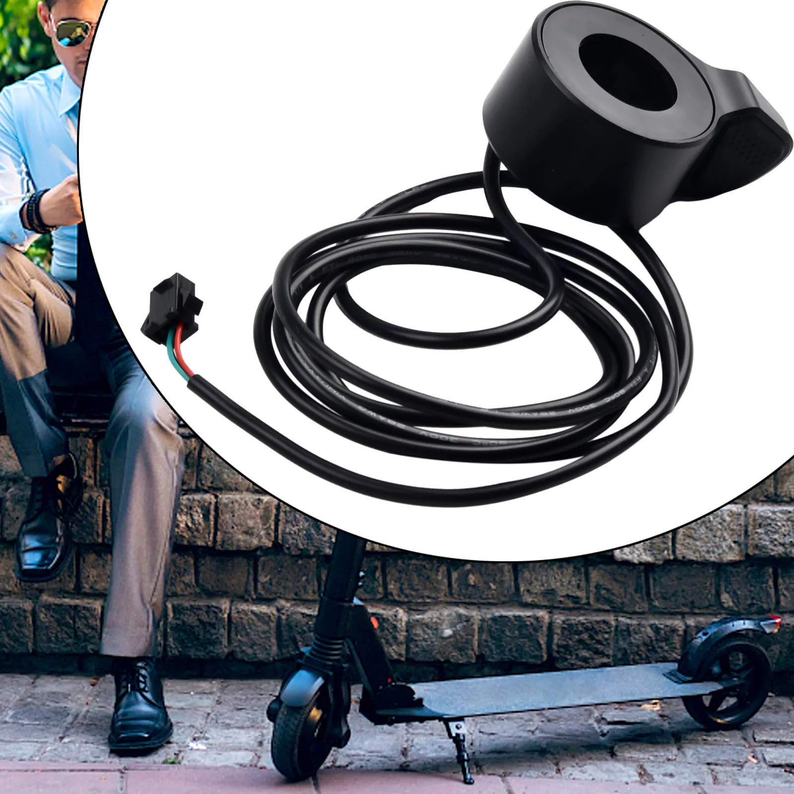 Robust Thumb Throttle Accelerator for Electric Scooters High Hardness ABS Material Waterproof Design 1 2m Wire