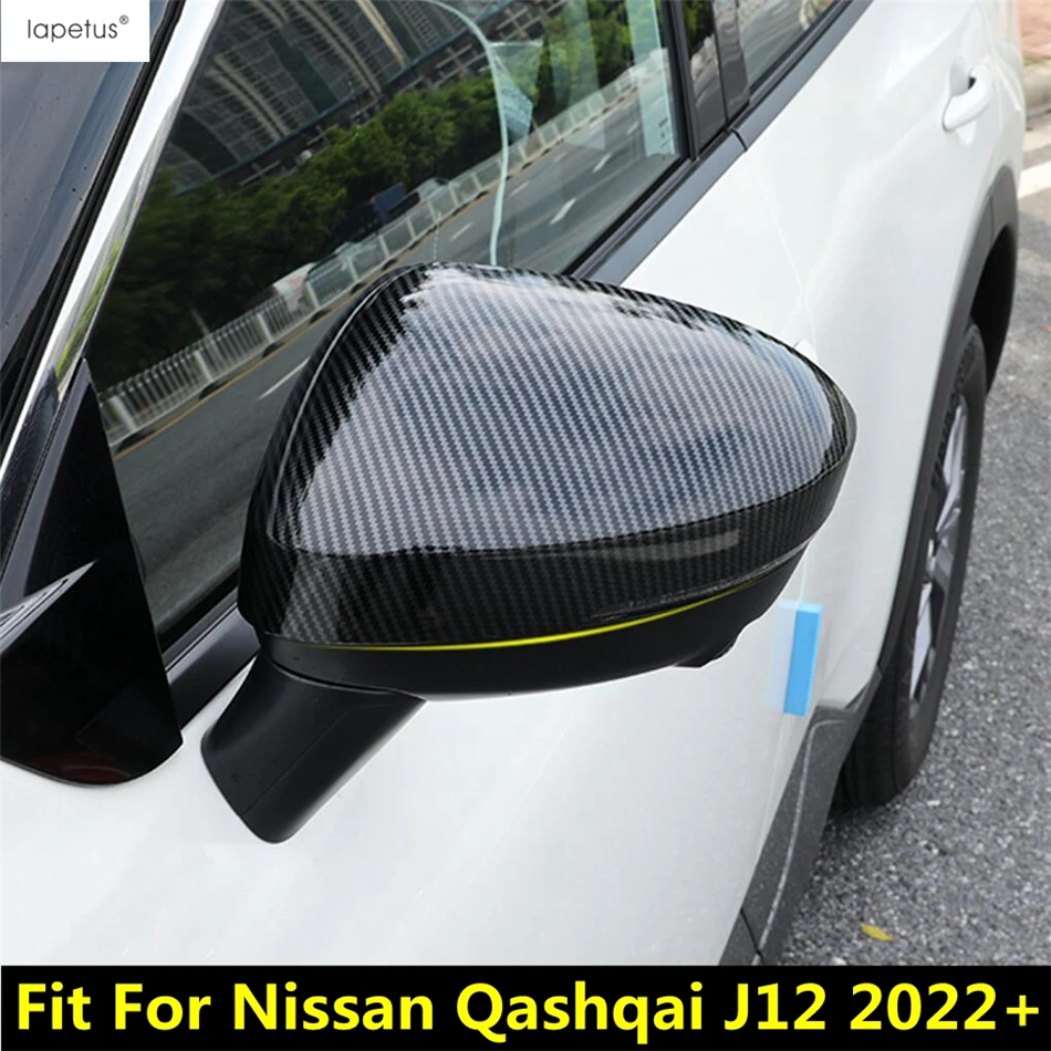 

Rearview Side Mirror Cap Protection Cover Trim For Nissan Qashqai J12 2022 - 2024 ABS Chrome Carbon Fiber Accessories Exterior