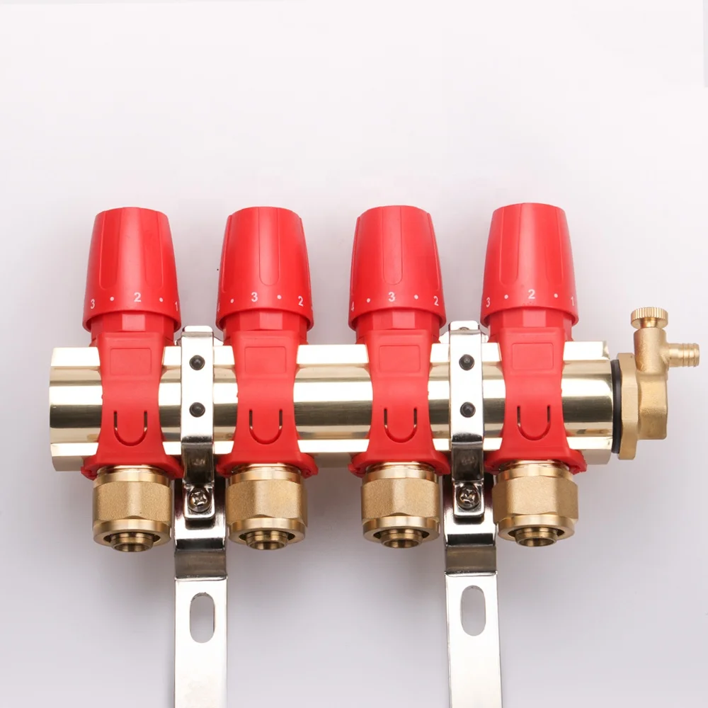 Zhejiang Kaibeili Underfloor water heating distribution manifold valve radiator manifold systems with good quality flow meter