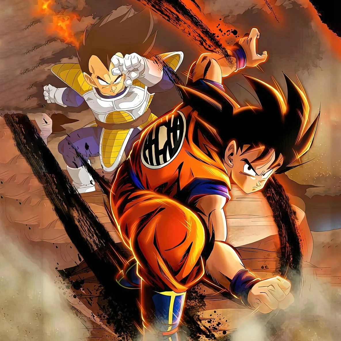 

23cm Dragon Ball Anime Figures Goku Vs Vegeta Action Figure Statue Model Doll Collection Toys Gifts