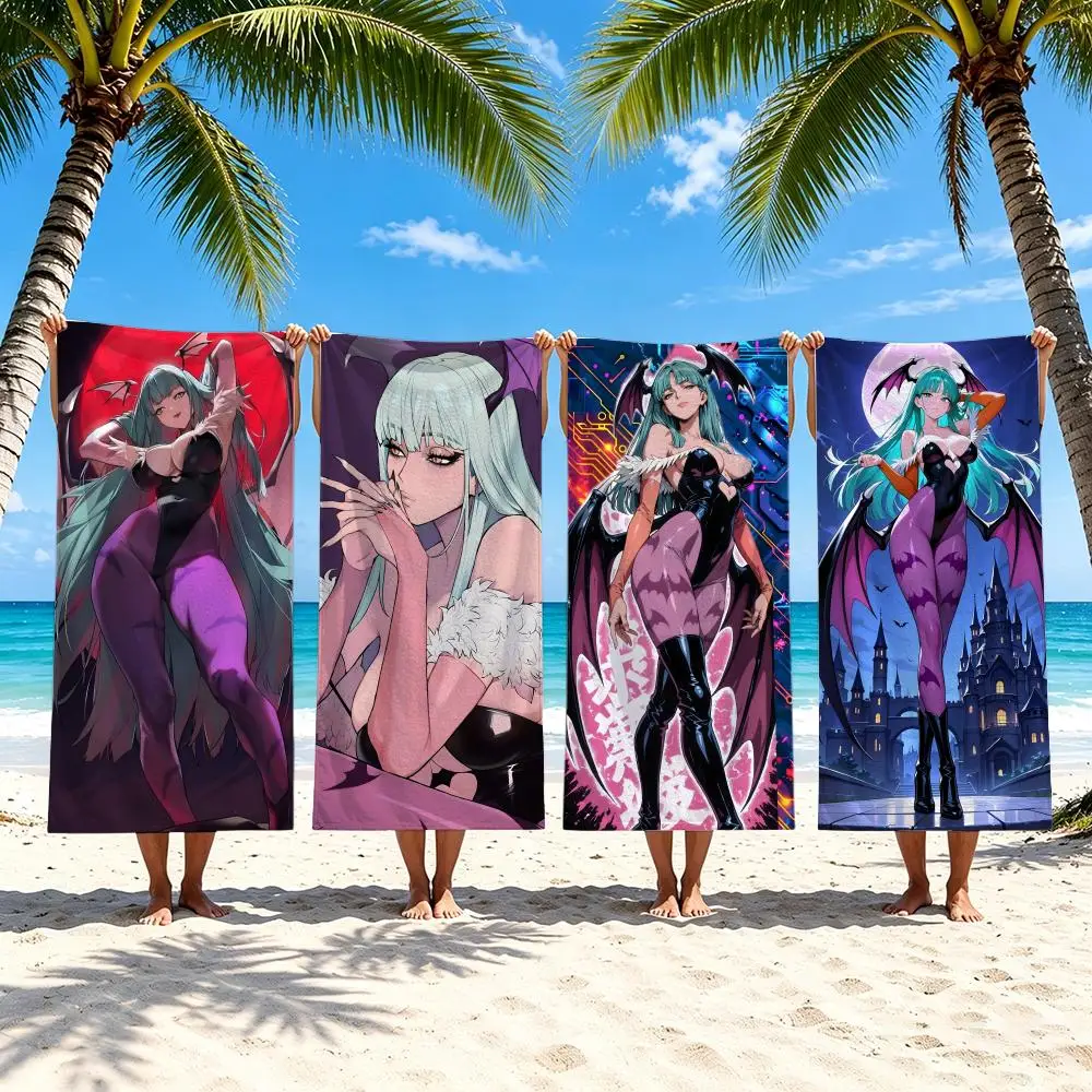 Character M-Morrigan Aensland Towel Towel Beach Towel Oversized Quick Dry Towel Absorbent Soft Swim BeachTowels for Men Women