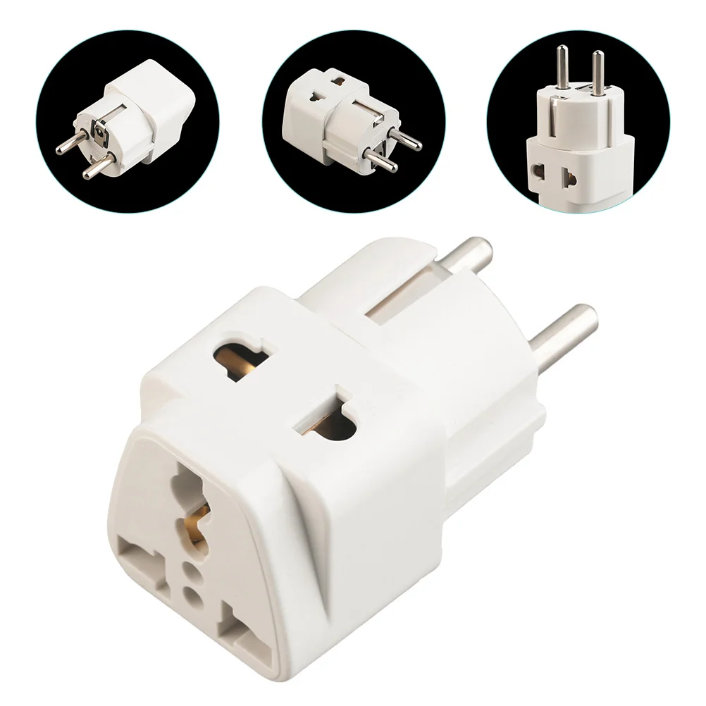 

Electrical Conversion Head AC Plug Adaptor Converter for Europe Wall Extender Us Adapter Copper International