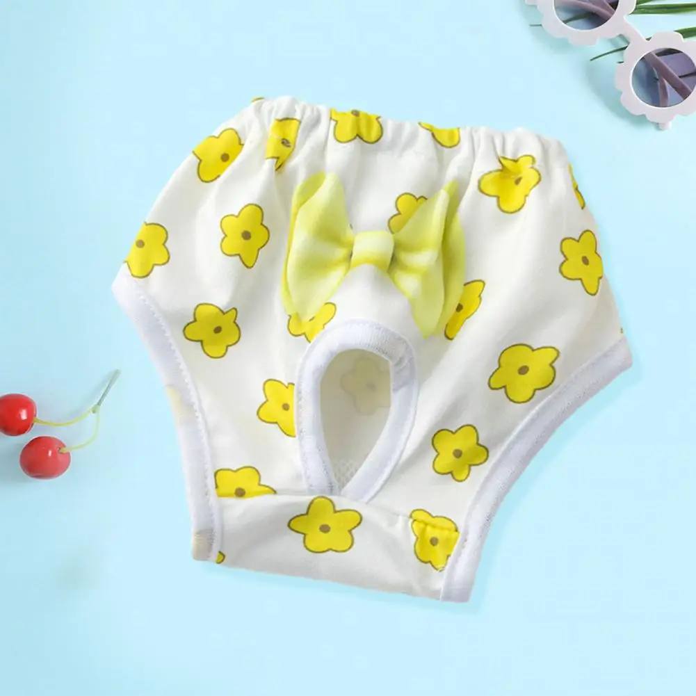 Dog Diapers for Heat Comfortable Absorbent Pet Menstrual Pants Physiological Diapers for Dogs Cartoon Patterned for Puppy