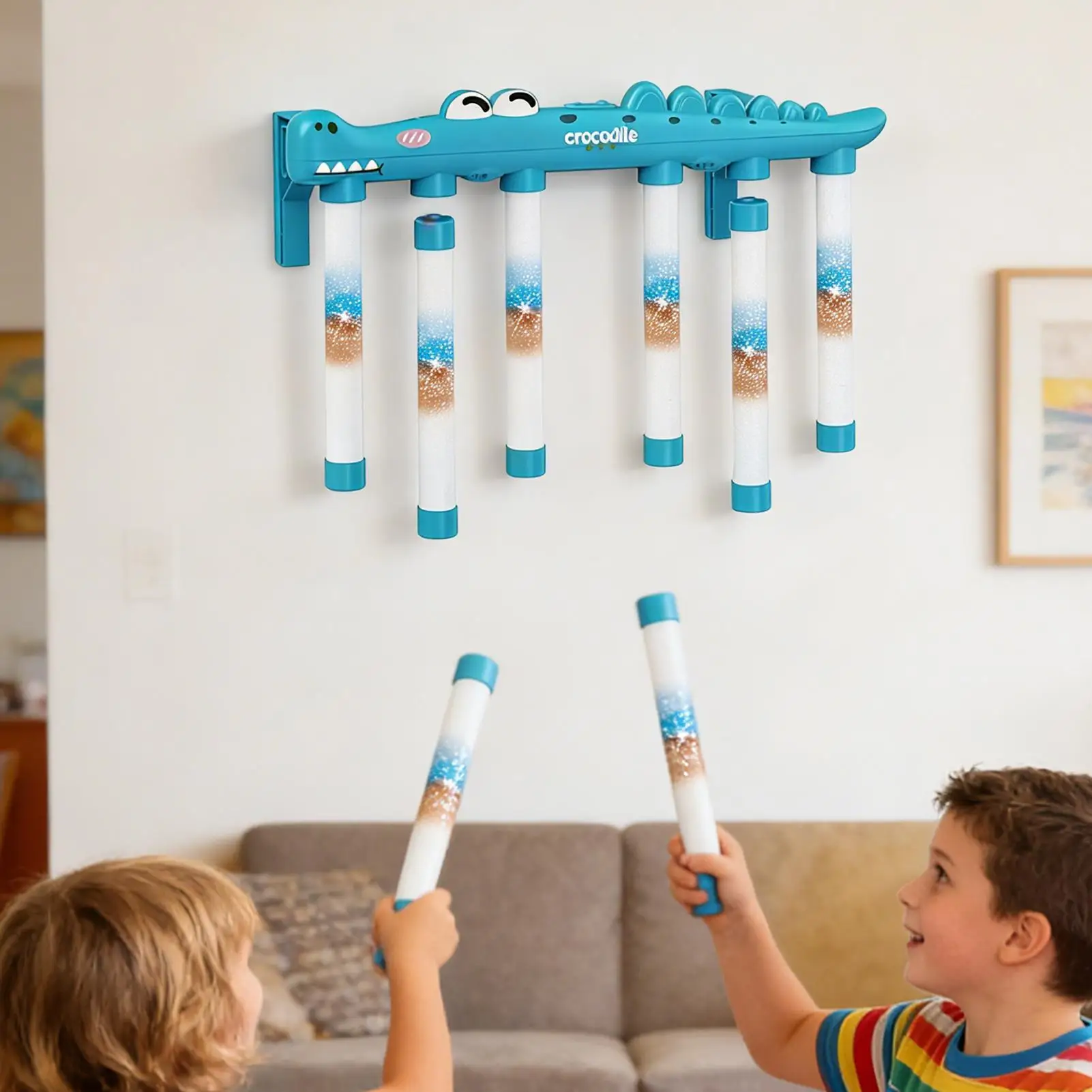 스틱 잡기 게임 그랩 챌린지 활동 장난감 3단 속도 악어 디자인 반응 게임 3세 이상 어린이 및 성인용