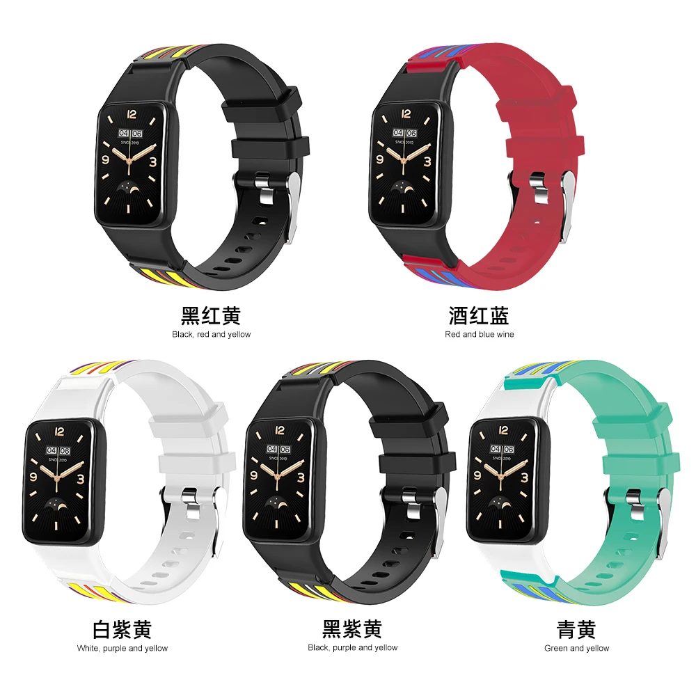 حزام ساعة لساعة Xiaomi Band 7 Pro بنمط الفراشة سريع الإصدار وصديق للبشرة من السيليكون بديل لساعة ذكية للجنسين