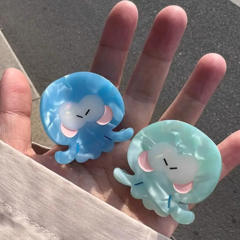 

In Stock Splatoon3 Jet Warrior Spray Jet Clip Jellyfish Grab Clip Light Blue Dark Blue Acetate Hair Clip