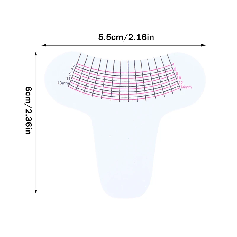 10Pcs Eyelash Length Measuring Ruler Portable Eyebrow Soft Plastic Ruler Makeup Tool Eyelash Extension Growth Accessory