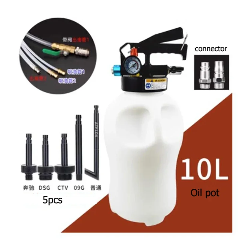 Système de remplissage d'huile de transmission manuelle, pompe à main, boîte de vitesses pneumatique automatique, outil de pompe avec grotte, scanner, 3L, 6L, 10L