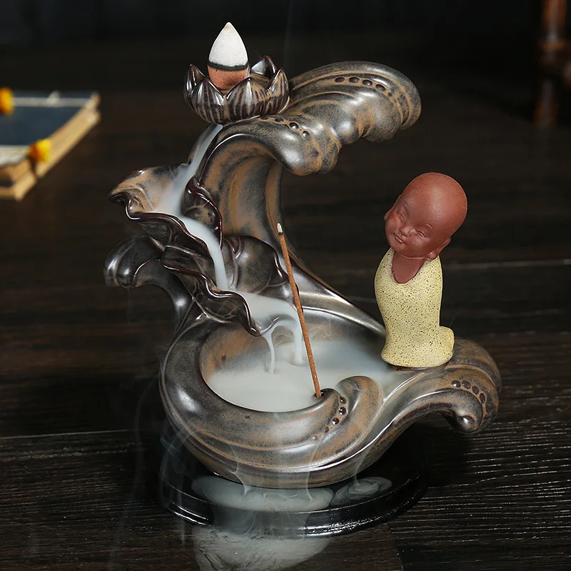 The Monk Pond Backflow Incense Cones Home Decor Stick Holder Censer