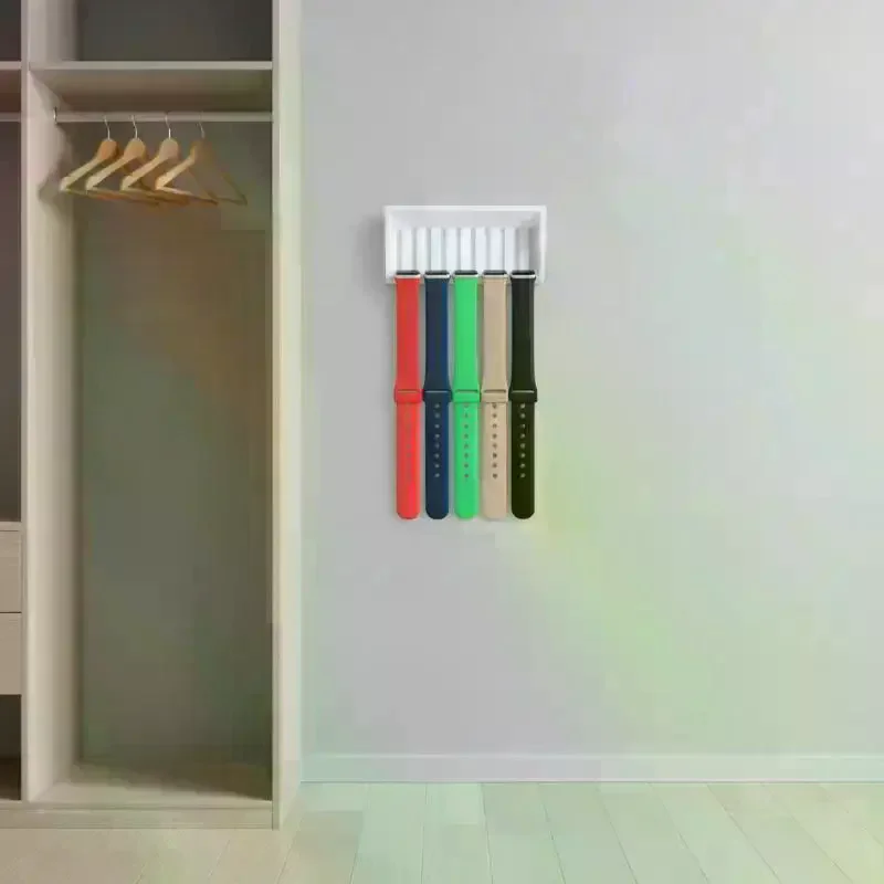 10 Slots Watchband Holder Organizer Rack Watch Strap Stand for Wall Mounted Storage and Organization in Bedroom