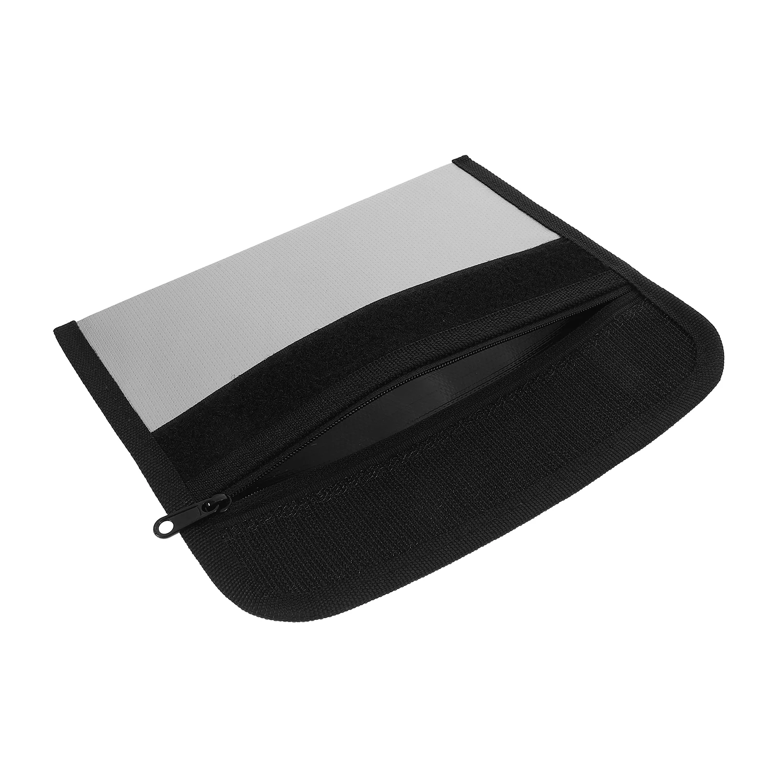 Bolsa para documentos ignífuga e impermeable, organizador de documentos con cremallera, bolsas para archivos de tela de fibra de silicona líquida negra