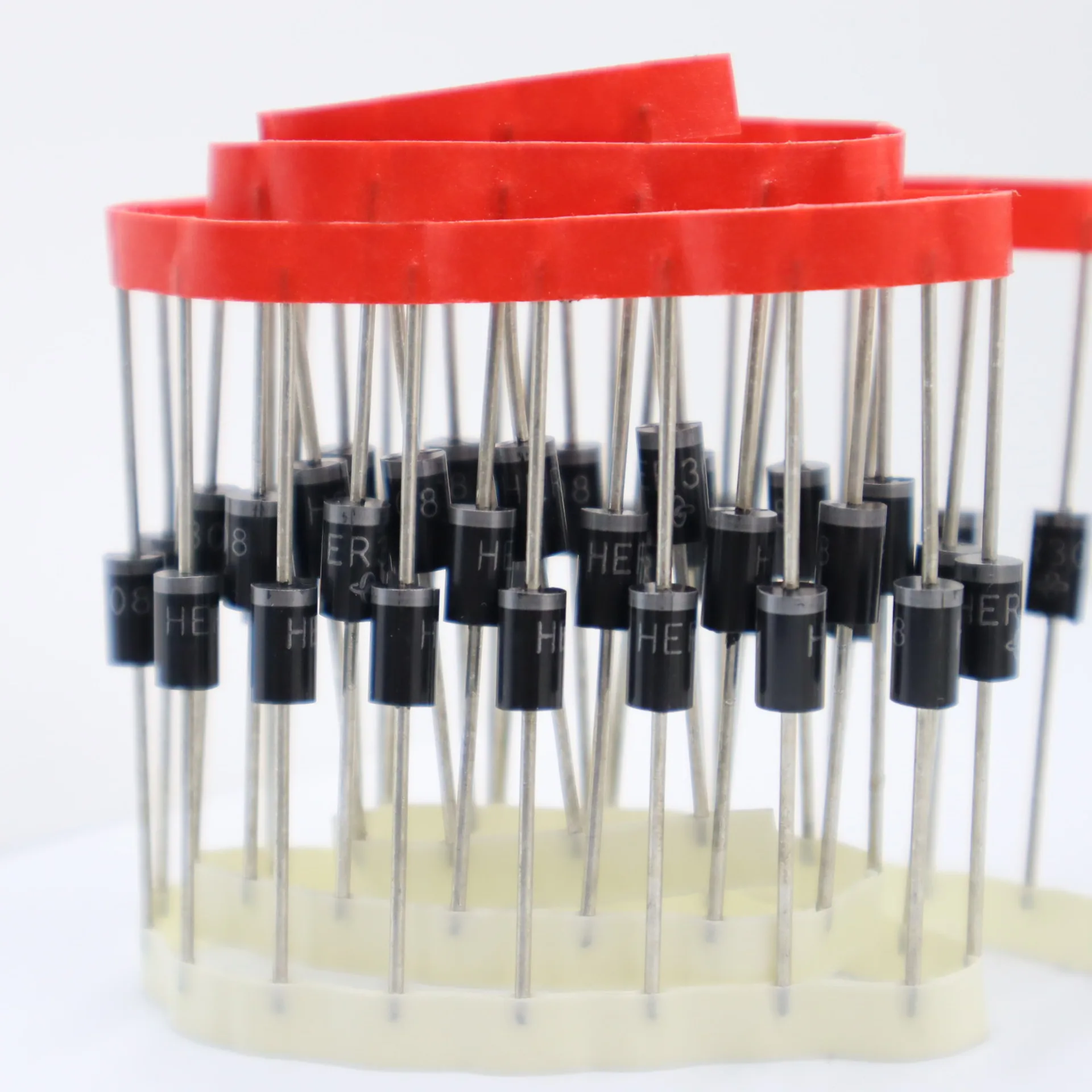 Hot Sale HER108-HER508 High Efficiency Fast Recovery Rectifier Diodes 1A Reliable Axial Through Hole Electronic Components