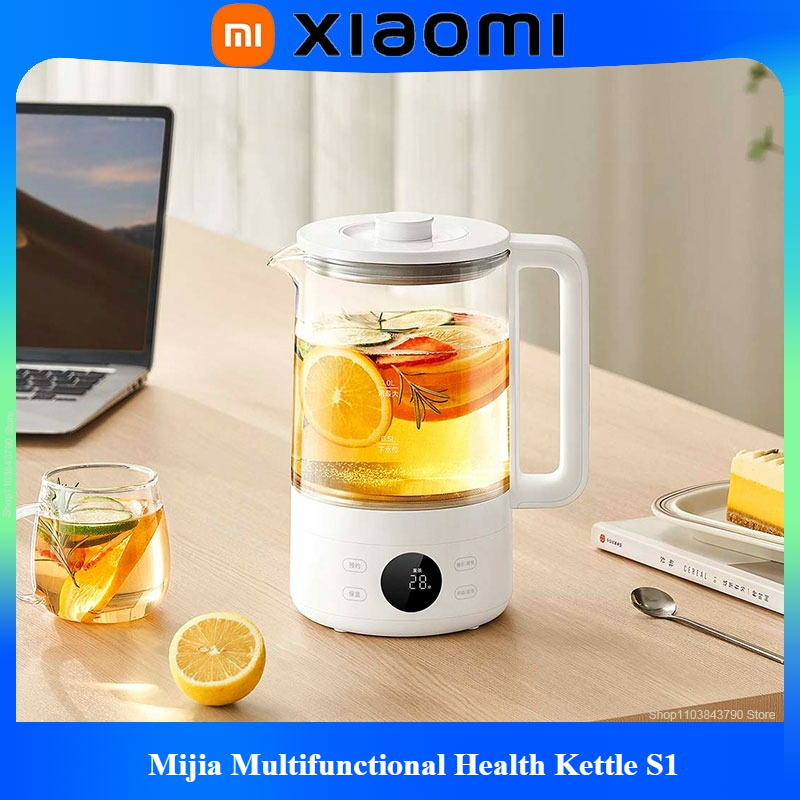  New Xiaomi Mijia Multi functional Health Kettle S1 1.5L 1000W High Borosilicate Glass Body 316L Stainless Steel Heating Plate 