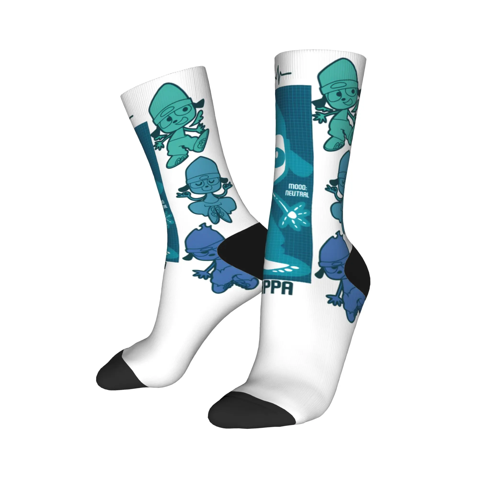 Men Socks PaRappa The Rappers  Stockings Anti Sweat Soft Breathable Socks Spring Vintage Pattern Running Sports Socks