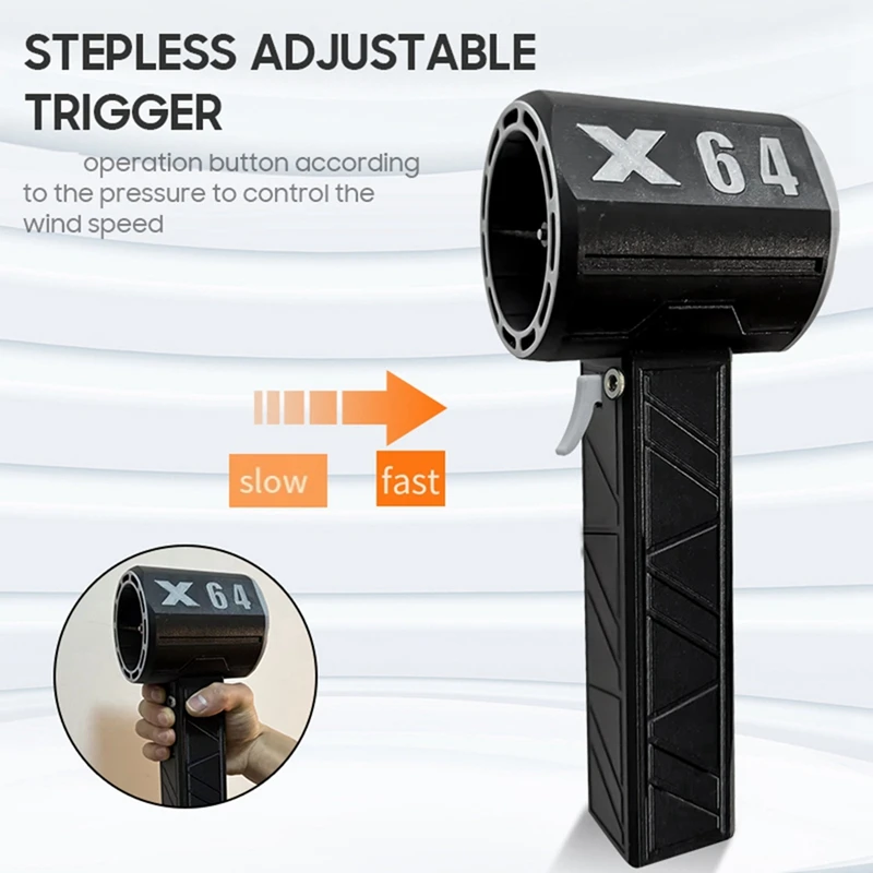 X64 Mini Turbo Jet Fan Brushless Motor Powerful Instantaneous Thrust 1.4Kg/S 1000W Wind Speed Blower Dryer Plastic EU Plug,C