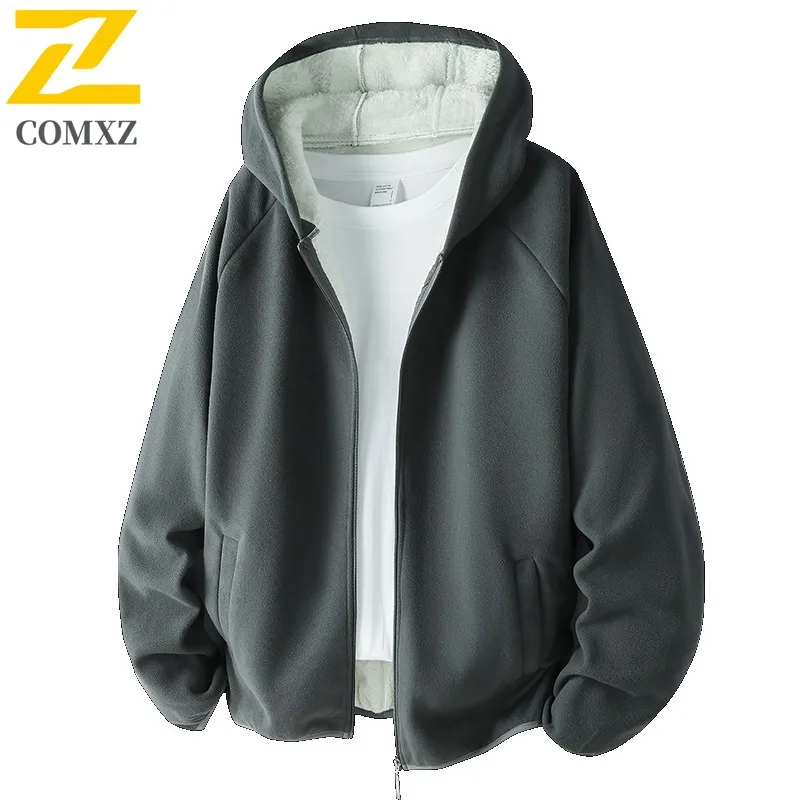

COMXZ Мужская куртка утолщенная уличная работа ветрозащитная прочная парка с воротником-стойкой дорожная морозостойкая зимняя новая ветровка