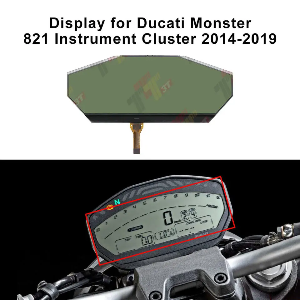 Display for Ducati Monster 821 Instrument Cluster 2014-2019