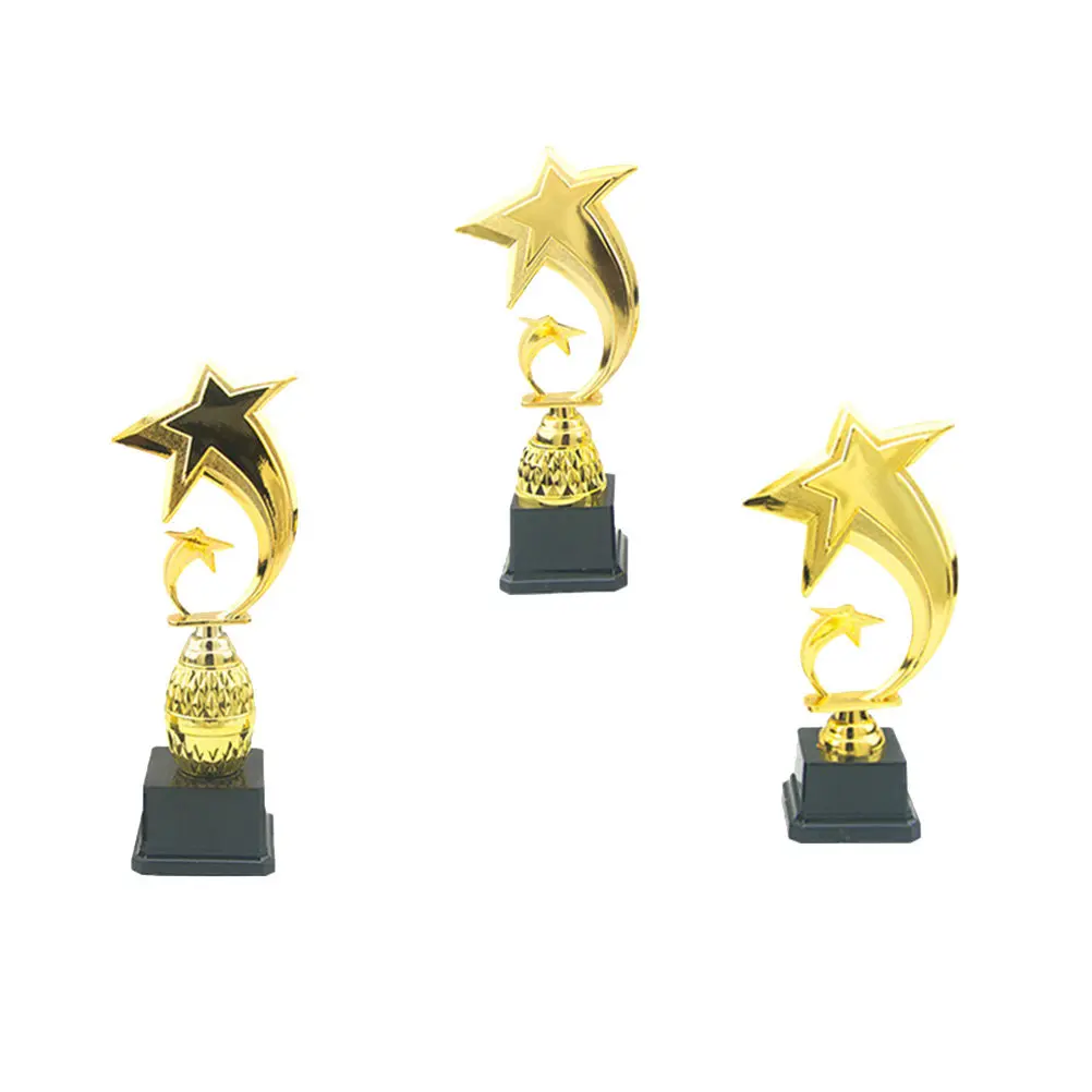 20Cm Star Trophy Plastic Base Creative Competition Trophy Match Tournament Award for Players