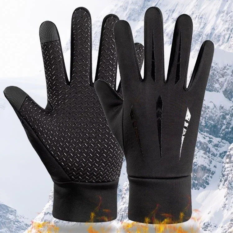 

Autumn Winter Warm Cycling Gloves Five Claws Windproof Waterproof Thickened Touch Screen Outdoor Riding Men Fleece Gloves Gifts