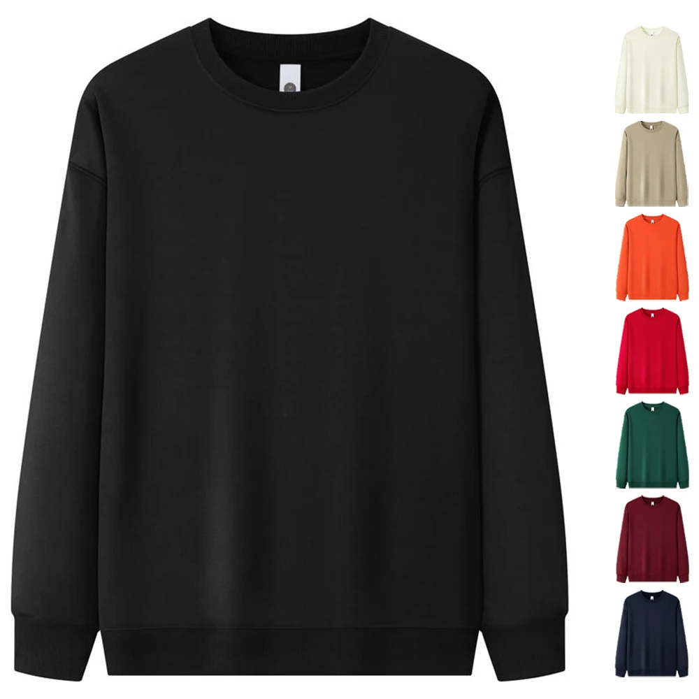 Sudadera ligera lisa Unisex, venta al por mayor, sudadera con cuello redondo, sudadera para Hombre, Sudadera con capucha negra para Hombre, Polerones para Hombre