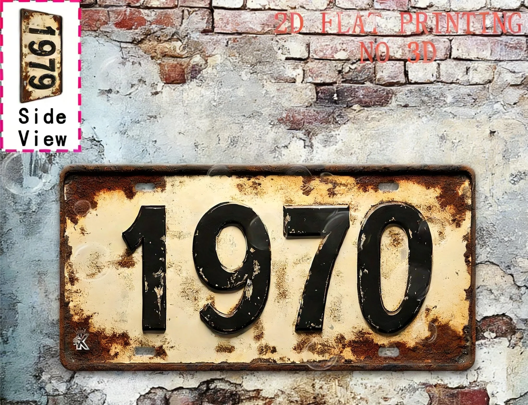 2D Flat,Decorative Sign,Retro Aluminum Sign, for Man Cave, Bar, Garage, Cafe, Living Room, Garden Vintage Metal Tin Sign Decor.