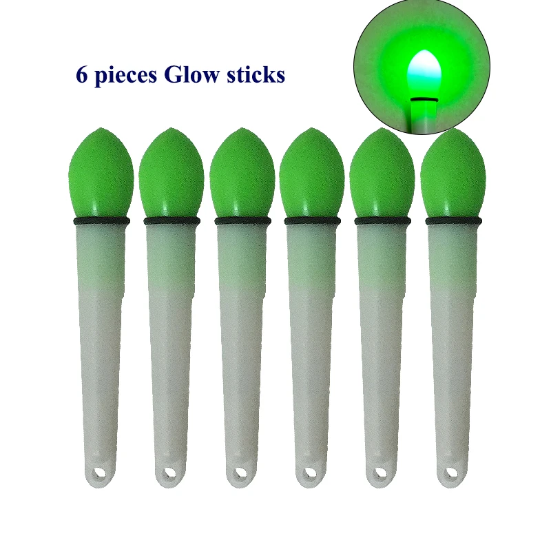 6PCS Electric Fishing Light Sticks Luminous Glow Stick Sea Ocean Light Stick Electric Rod Light Stick Fishing Tackle Accessories