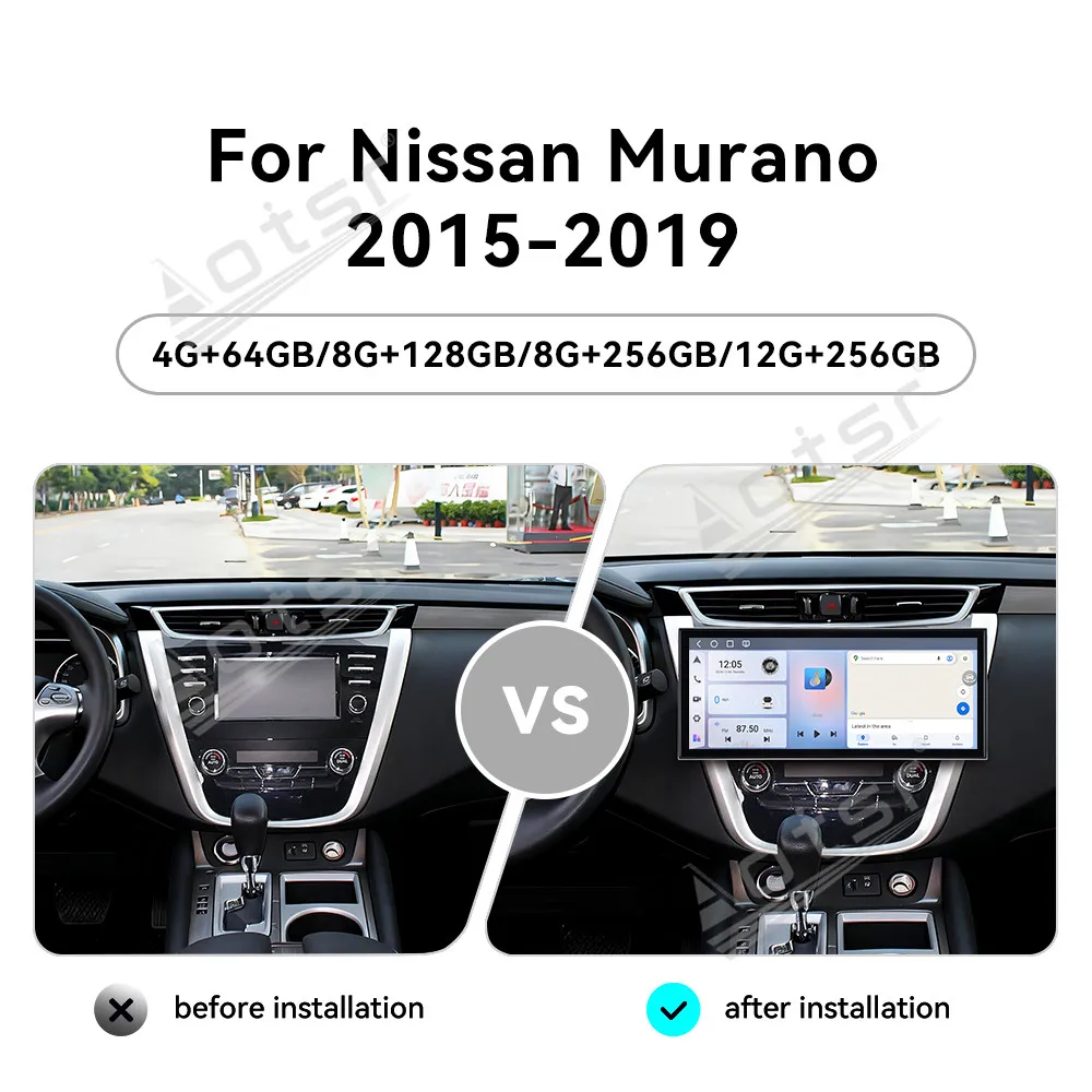 CarPlay 15.8’’ Android 15 For Nissan Murano 2015-2019 Car Gadgets Car Accessories  Navigation HD Screen Multimedia Player Head