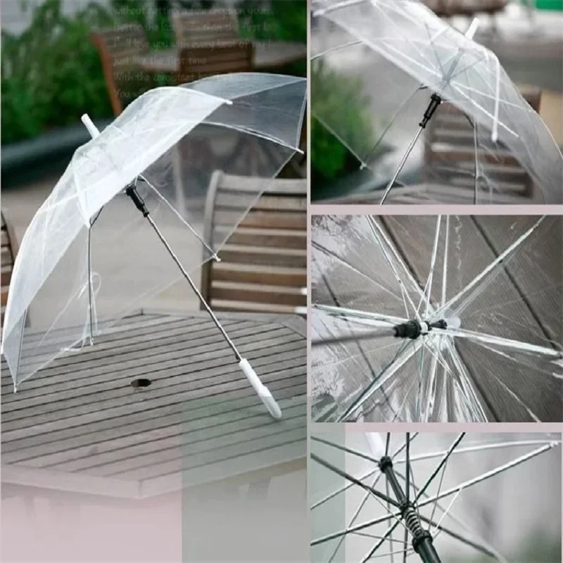 Romantischer Transparenter Hochzeitsschirm PVC Regenschirm mit Langem Griff Brautfotografie-Requisite Party-Gastgeschenke Großhandel – Detail 7