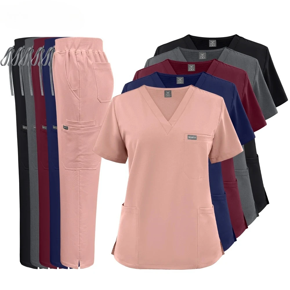 tenue-de-travail-medicale-unisexe-pour-hopital-blouse-et-pantalon-chirurgical-uniforme-clinique-vetements-de-travail-pour-dentistes-estheticiennes-et-spa