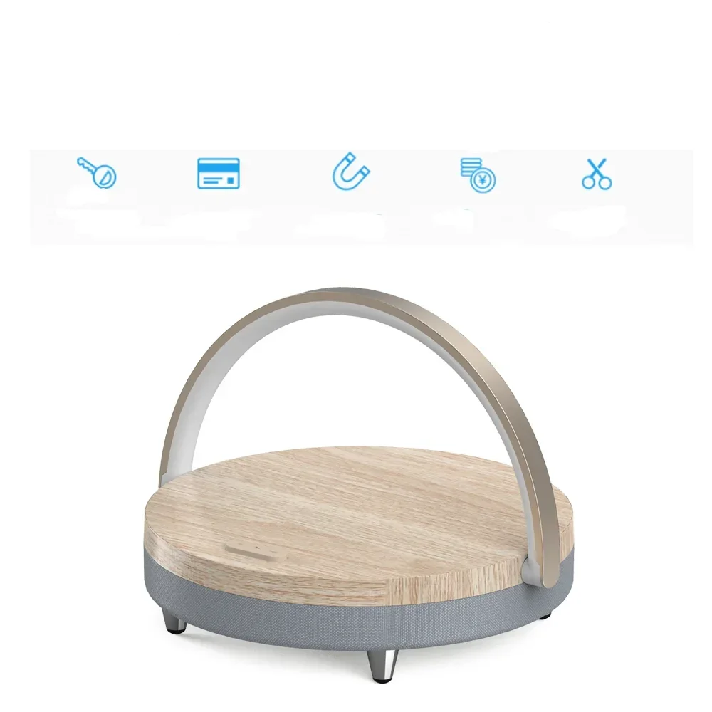 S21 pro Holz kabellose Ladegeräte LED-Lampe Bluetooth-Lautsprecher 15w Hochleistungs-Schnell ladung für iPhone 14 Easy Touch kabellose Aufladung