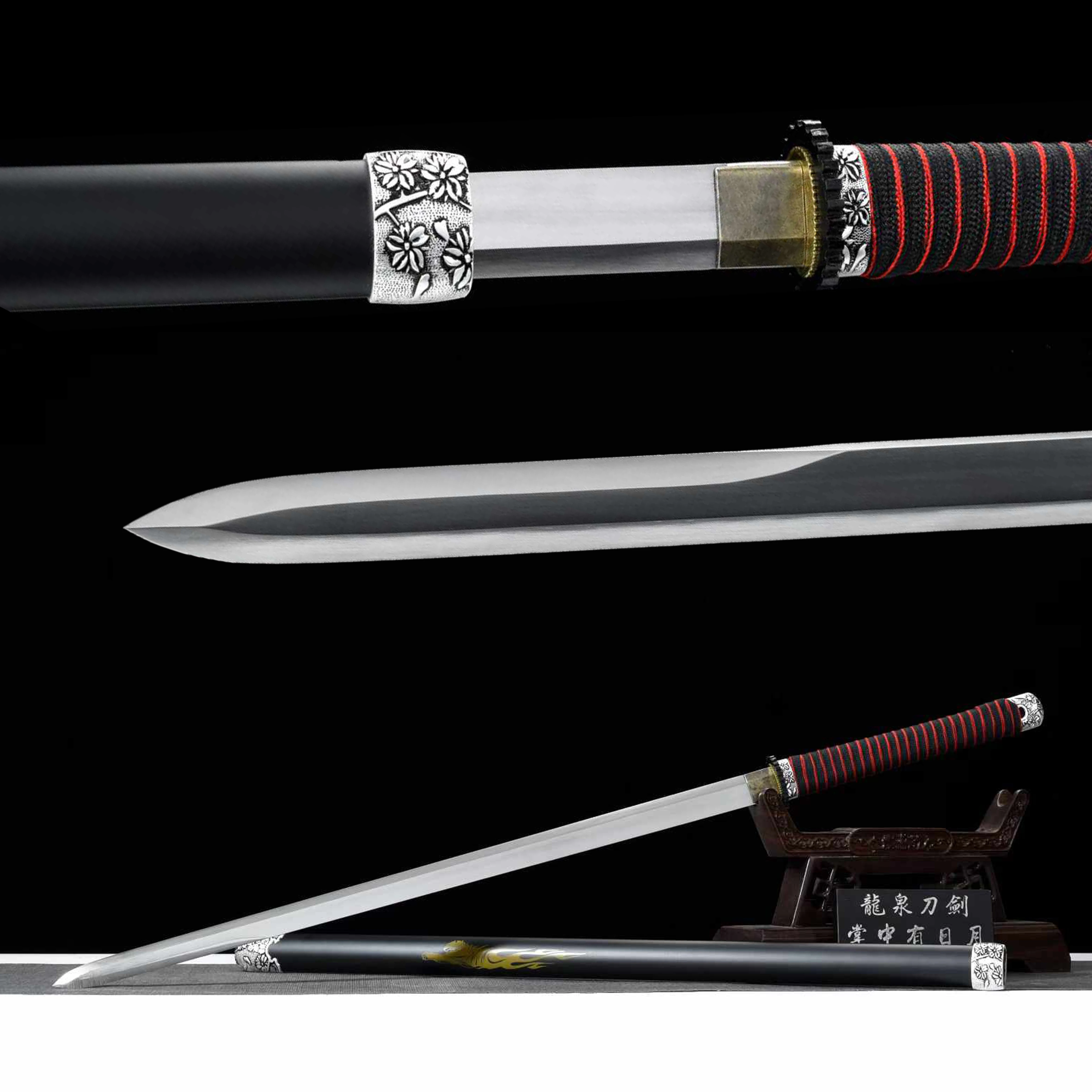 106cm Japanese samurai sword spring steel blade katana Combat Preparation weapons Stainless steel painted sheath Fighting  gift