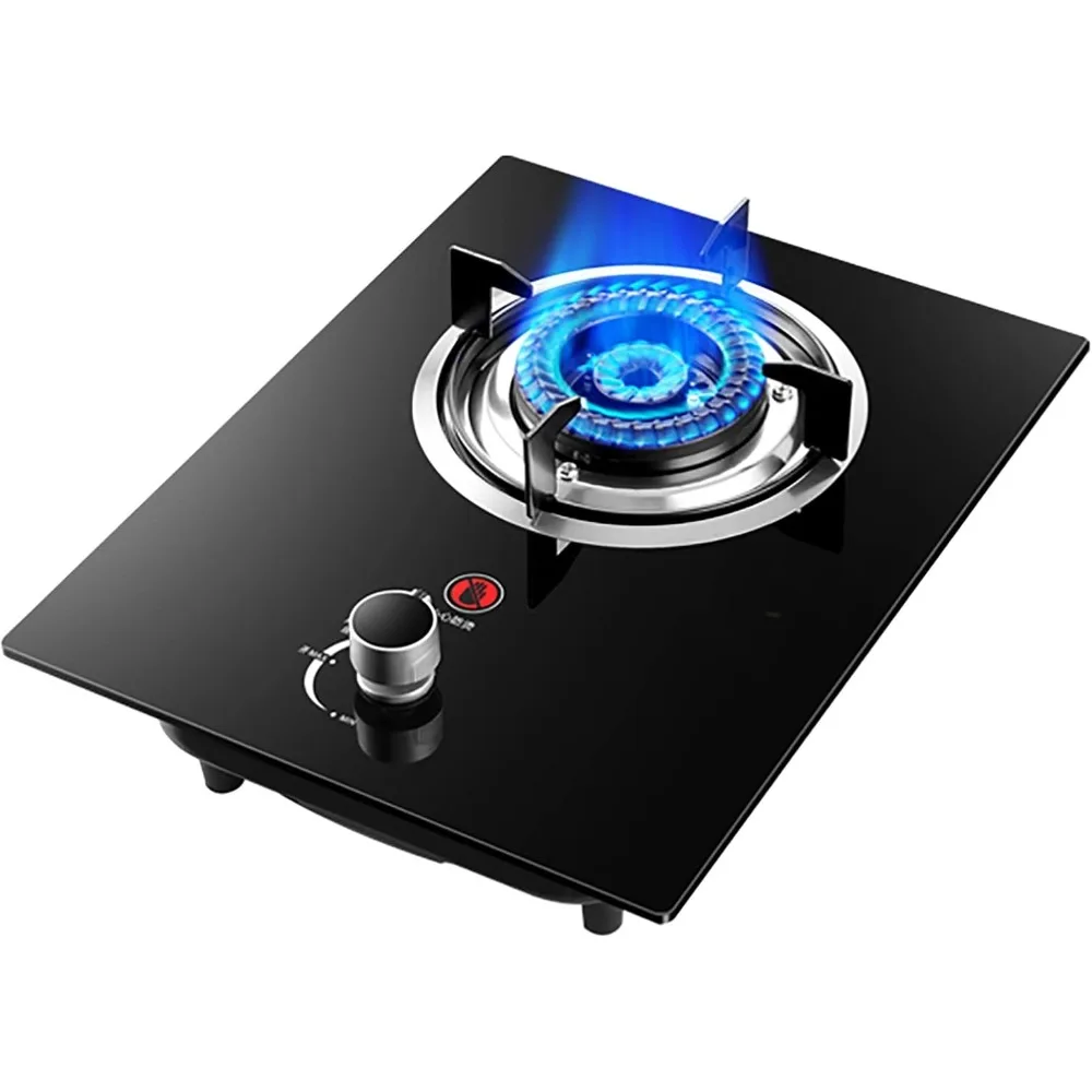 موقد غاز لطباخ الغاز، موقد غاز مدمج، طبخ سطح الطاولة، غاز طبيعي/غاز البروبان، طبق تسخين من الزجاج المقسى الأسود لـ Warmin