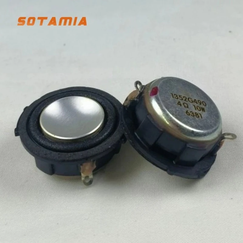 SOTAMIA - 2 Altavoces HIFI de Rango Completo de 1.5 Pulgadas, 4 Ohmios, 10W, 8R, 15W, con Base de Aluminio y Cristal, para Caja de Sonido Bluetooth JBL