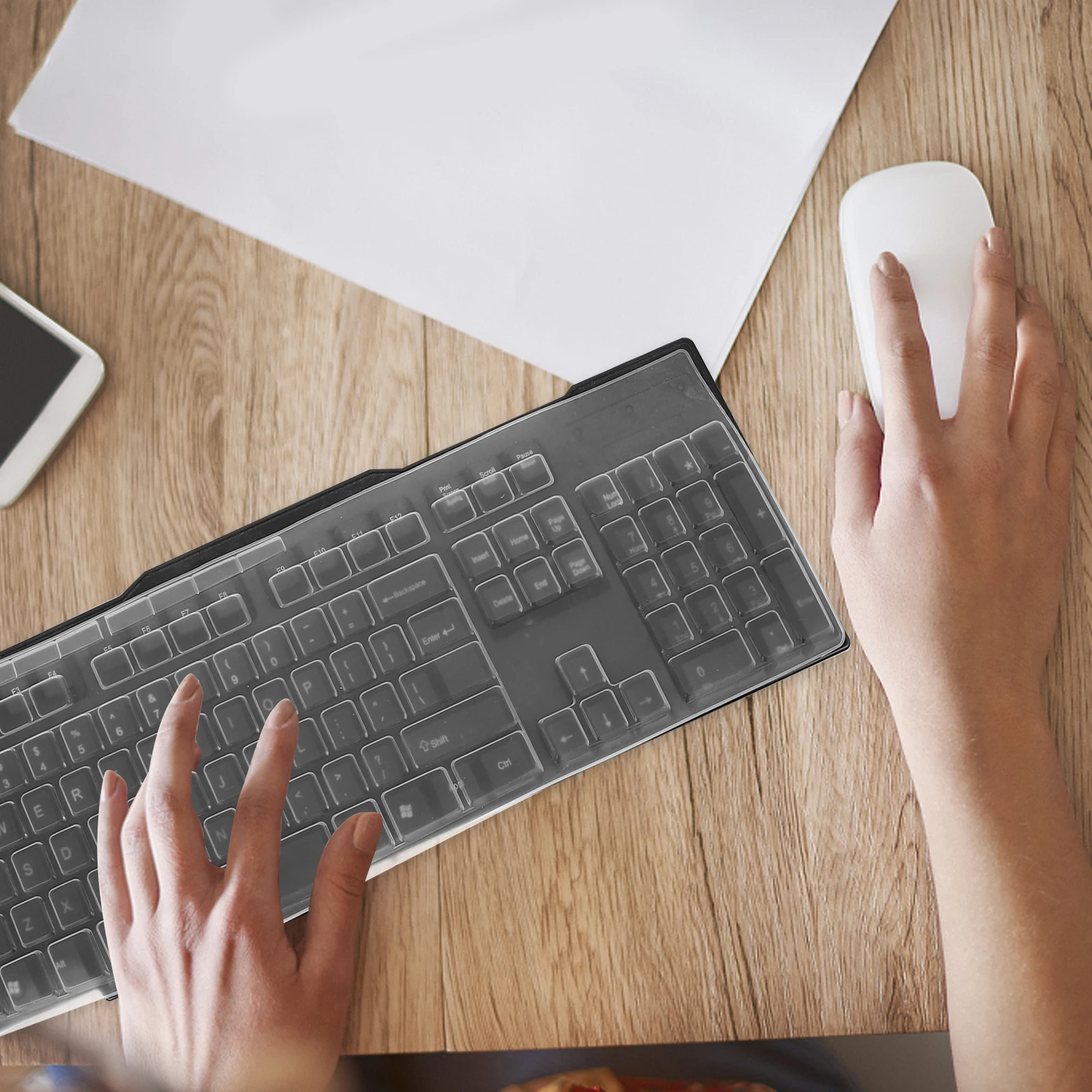 

2Pcs Silicone Keyboard Protective Film Comfortable Touch Waterproof Anti-Dust Cover for Mk270 Keyboard Film Silicone Cover