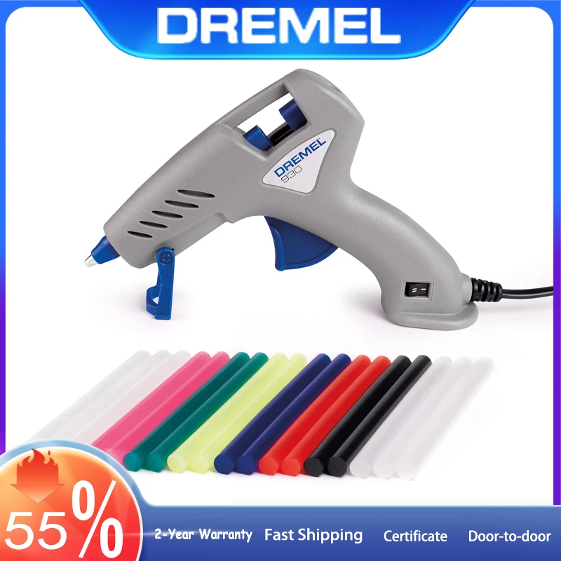 110V-220V DREMEL Hot Melt Glue Gun 25W Adjustment Temperature Heat Gun 7mm Glue Sticks Fast Output Hot Glue Gun