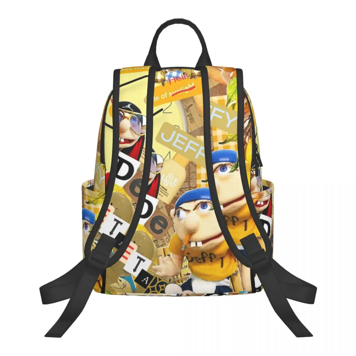 SML Rapper Jeffy Student Backpack School Bag Hiking Travel Daypack for Boys Girls Bookbag Shoulder Bags