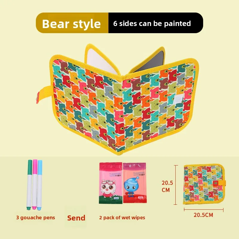 Small 6 Page Early Education Blackboard Watercolor Pen Drawing Board Portable Graffiti Board Painting Board Factory